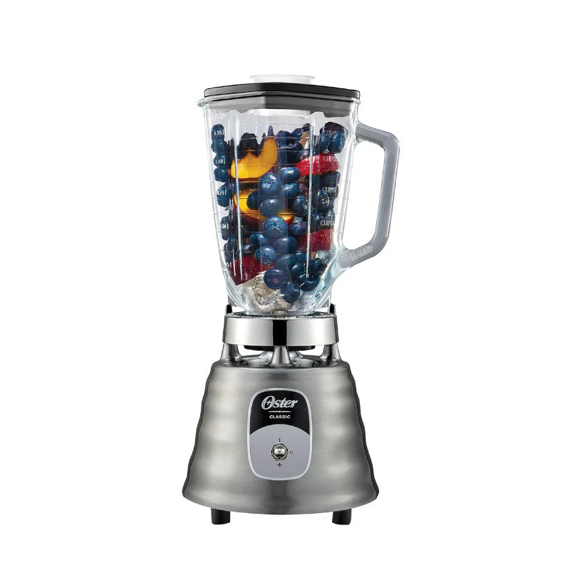 Licuadora Clásica 1 Vel más Pulso Vaso Vidrio Gris Oster 2114110