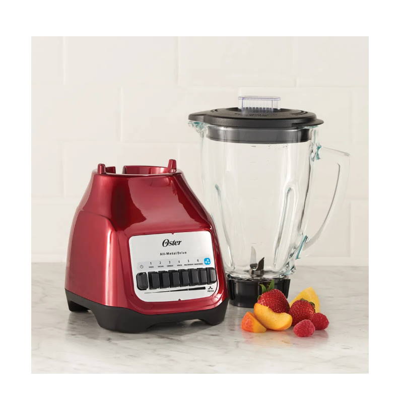 Licuadora Vaso Vidrio 6 Vel + Pulso 450 w Soho Roja 1.5 Lts Oster BLSTMEG4661R-013