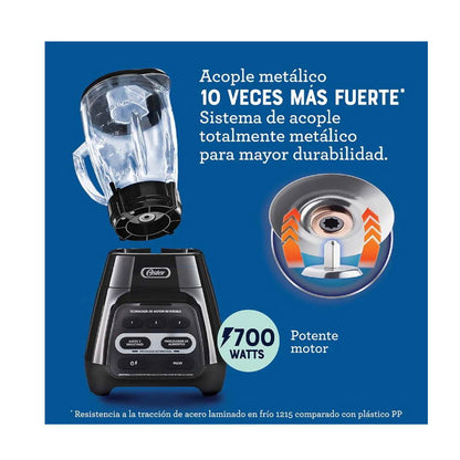 Licuadora Reversible 3 Vel 700 w Vaso Vidrio Negro BLSTPYG1309B-013