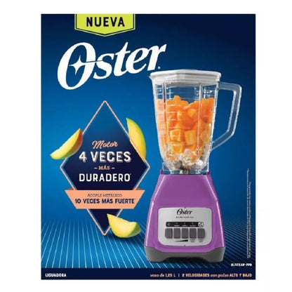 Licuadora Vaso Plástico 1.25 L/ 2 Vel y Pulso 550 w Oster Morada