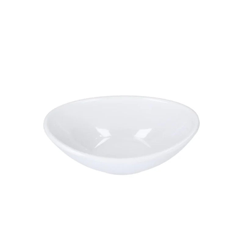 Juego 6 Mini Platos Hondo Ovalado 10 cm Melamina Blanco Travessa