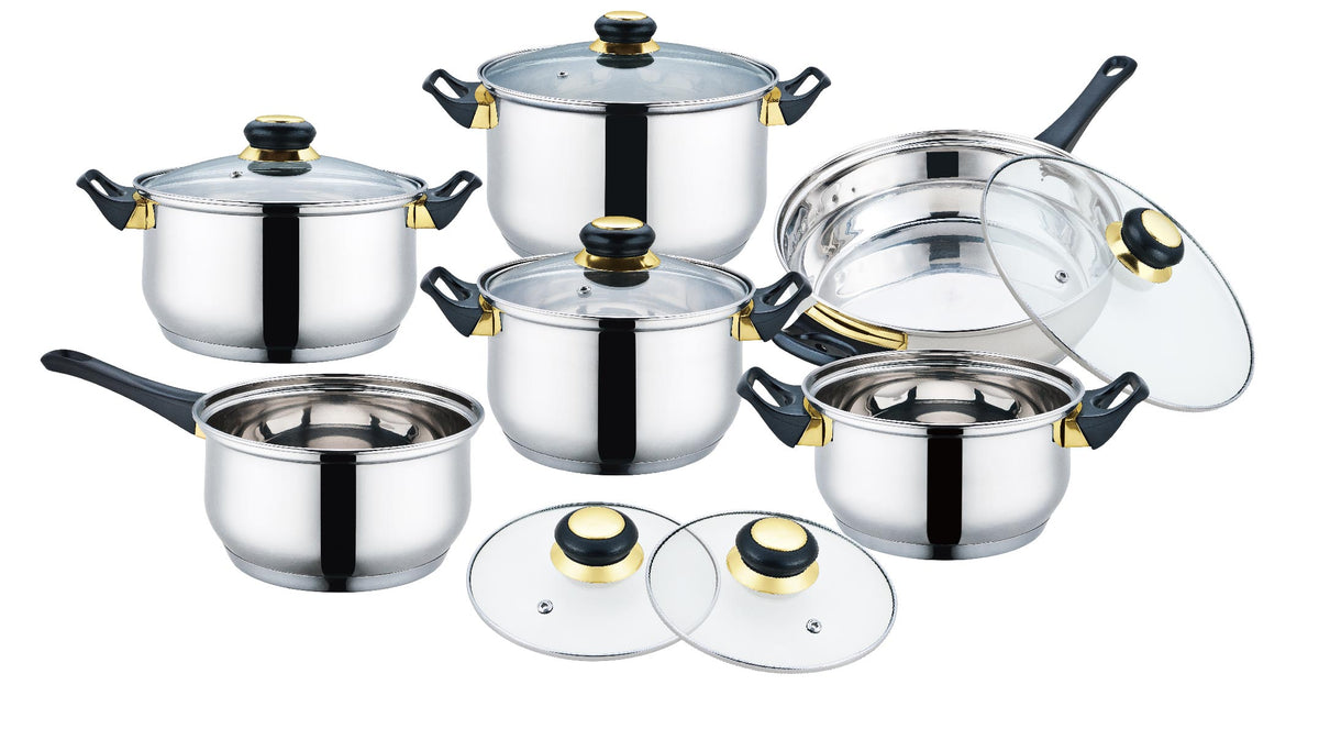 Batería de Cocina 12 pz Fernanda Acero Inoxidable Fraciel