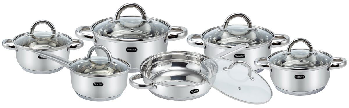 Batería de Cocina 12pz Acero Inoxidable Verona Inducción Fraciel