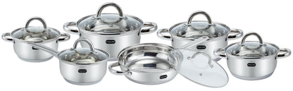 Batería de Cocina 12pz Acero Inoxidable Verona Inducción Fraciel