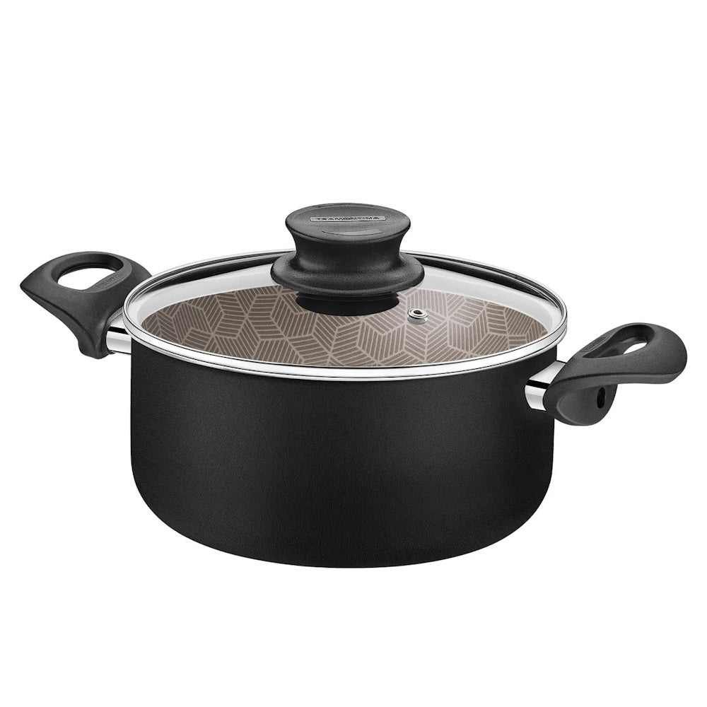 Olla Cacerola 24 cm c/Tapa Aluminio Antiadherente Oropeza Tramontina 27818/012