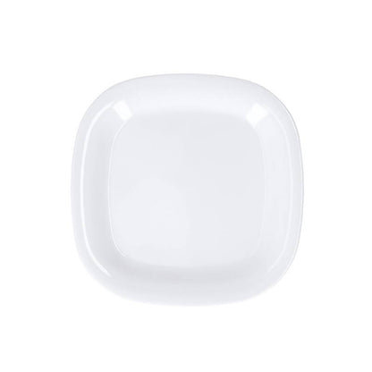 Juego 6 Platos Ensalada Melamina Semicuadrado 20.3 cm 8'' Travessa Blanco