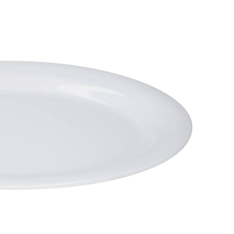 Juego 6 Platos Ovalados Melamina 35.5 cm Travessa Blanco