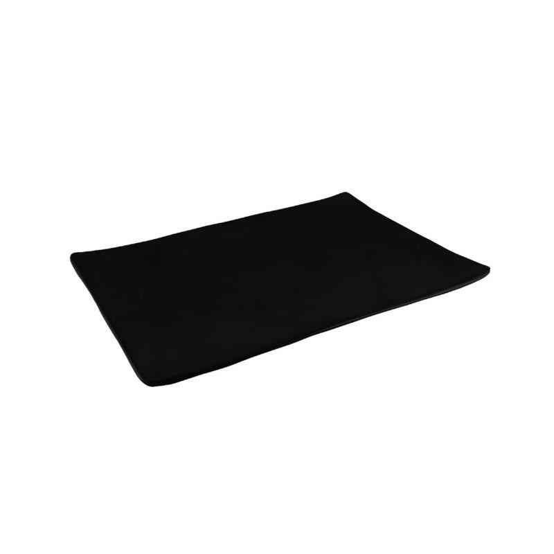 Juego 6 Platos Rectangulares 20 cm Melamina Negro Travessa