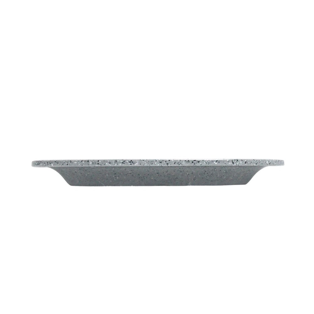 Juego 6 Platos Melamina Semicuadrado 25 cm Travessa Gris