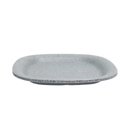 Juego 6 Platos Melamina Semicuadrado 25 cm Travessa Gris