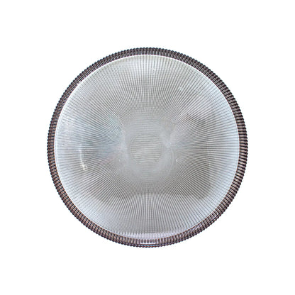 Plato Base de Cristal Texturizado 32 cm Colores