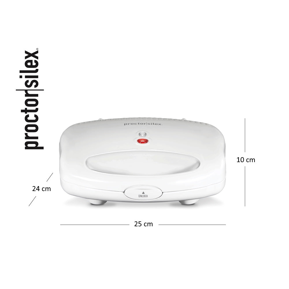 Sandwichera 2 Porciones Blanca 700 W Proctor Silex 25401G