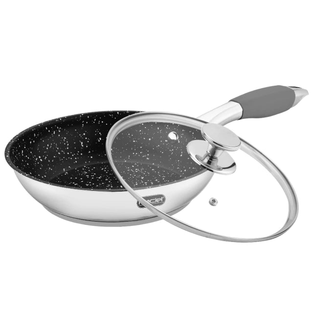 Sarten Acero Inoxidable Anthiadherente Con Tapa 30 cm - Fraciel