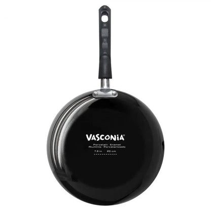 Sartén 20 cm Aluminio Porcelanizado Antiadherente Vasconia Negro