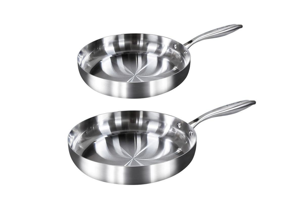 Juego de Sartenes 24 y 30cm Acero Inox Pro Inducción Fraciel