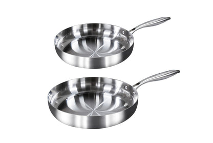 Juego de Sartenes 24 y 30cm Acero Inox Pro Inducción Fraciel