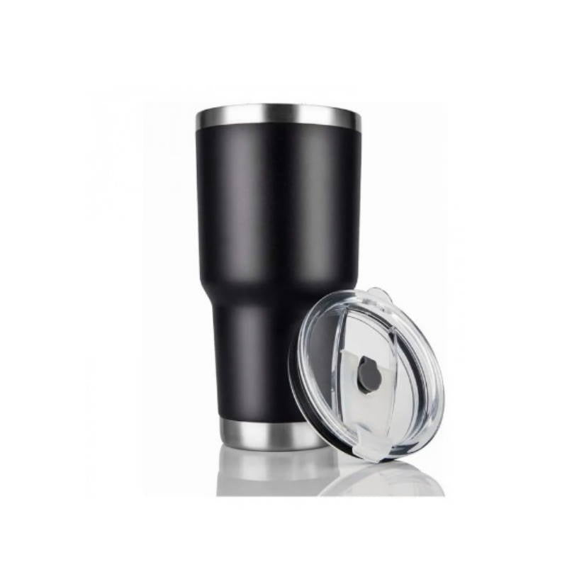 Vaso Termo Acero Inoxidable 30 oz 887 ml c/Tapa Travessa Negro