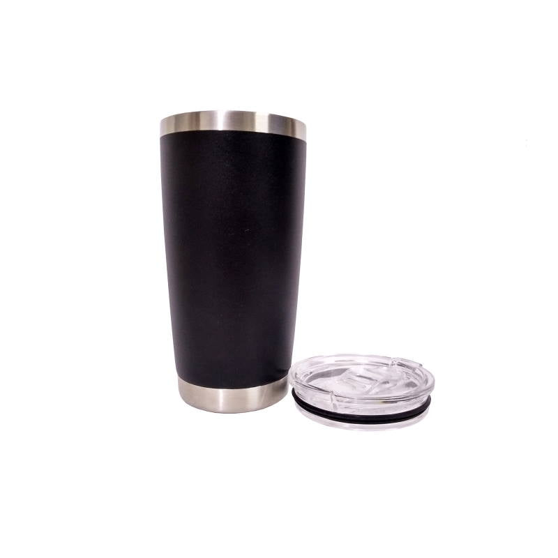 Vaso Termo Acero Inoxidable 20 oz 590 ml c/Tapa Travessa Negro