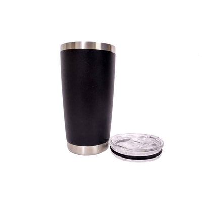 Vaso Termo Acero Inoxidable 20 oz 590 ml c/Tapa Travessa Negro