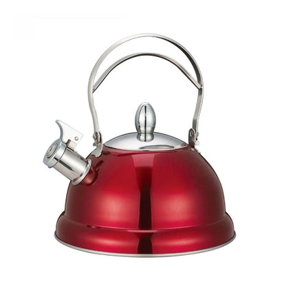 Tetera Silbadora 3 L Roja Acero Inoxidable Inducción Fraciel