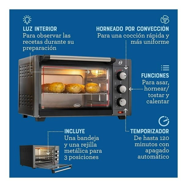 Horno Tostador Oster 30 Litros 4 funciones 1600w TSSTTV7030