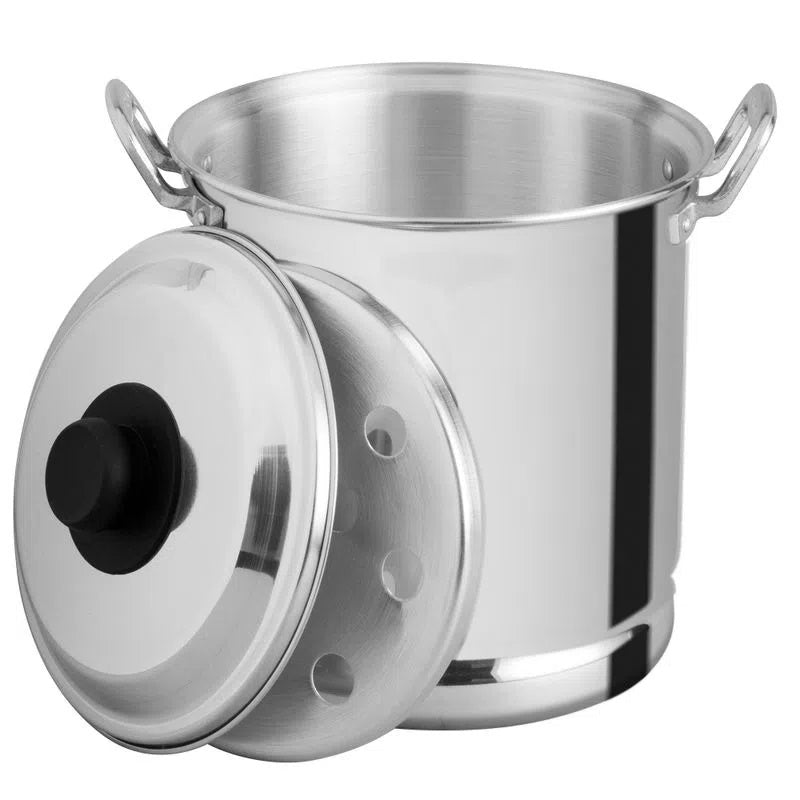 Vaporera Tamalera 34 cm Con Tapa Aluminio Vasconia Olla 4000191
