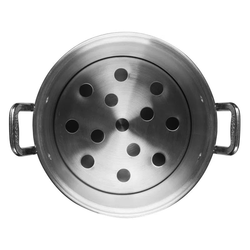 Vaporera Tamalera 34 cm Con Tapa Aluminio Vasconia Olla 4000191