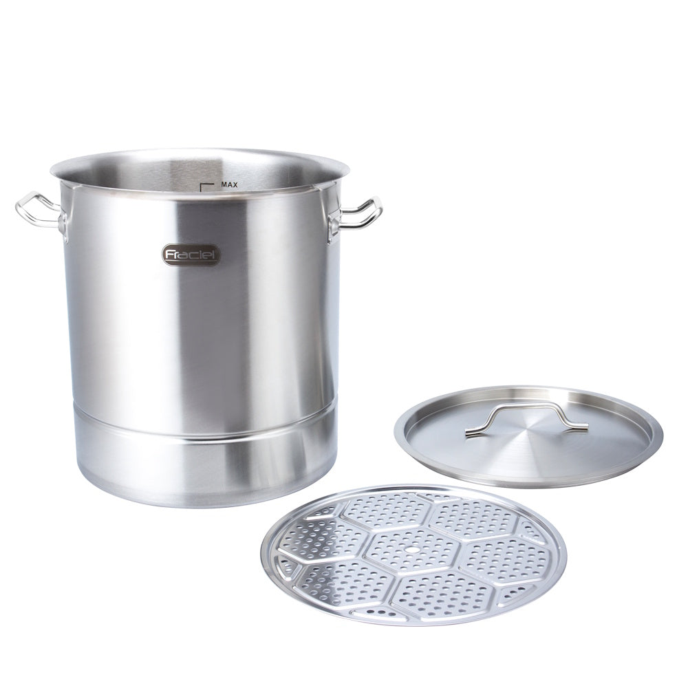 Vaporera Tamalera 50 cm 98 lt Acero Inoxidable Inducción Fraciel