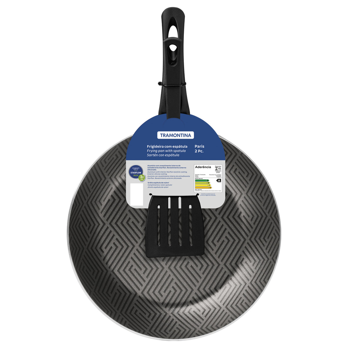 Sartén de Aluminio Tramontina Paris 30 cm | 2.5 L + Espátula
