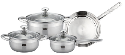 Batería de Cocina Luxor 7 pz Acero Inox Inducción Fraciel