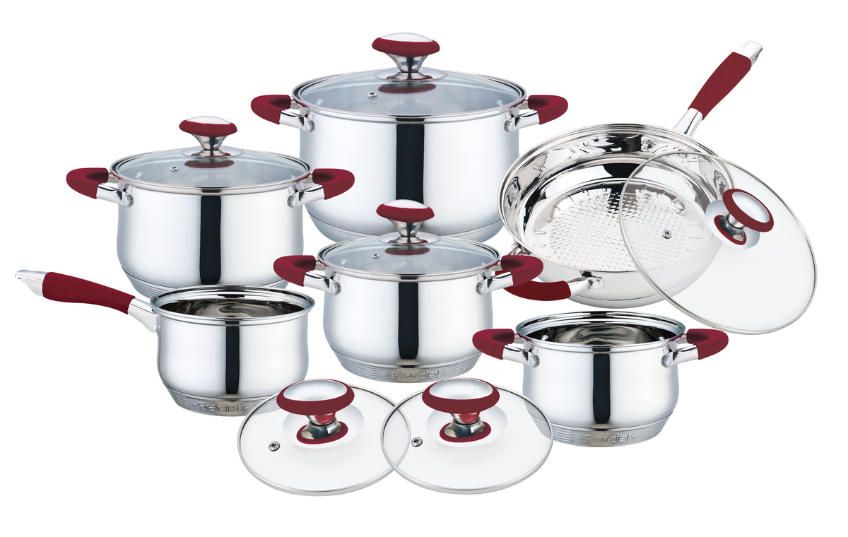 Batería de Cocina 12pz Acero Inoxidable Omania Inducción Fraciel