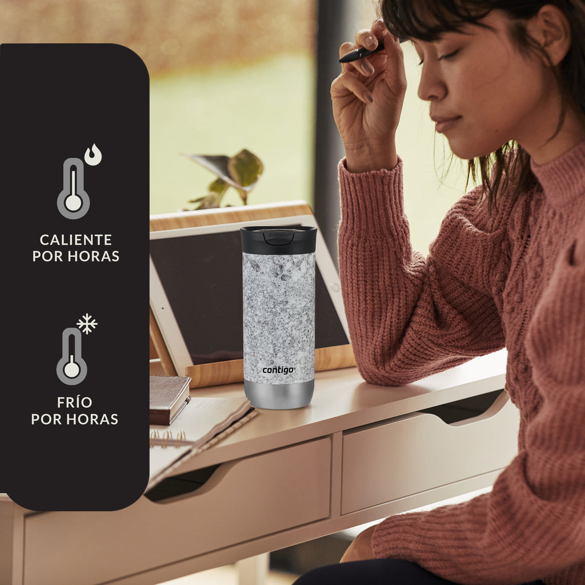 Termo Contigo Huron 473ml | 16oz Acero Inoxidable Térmico