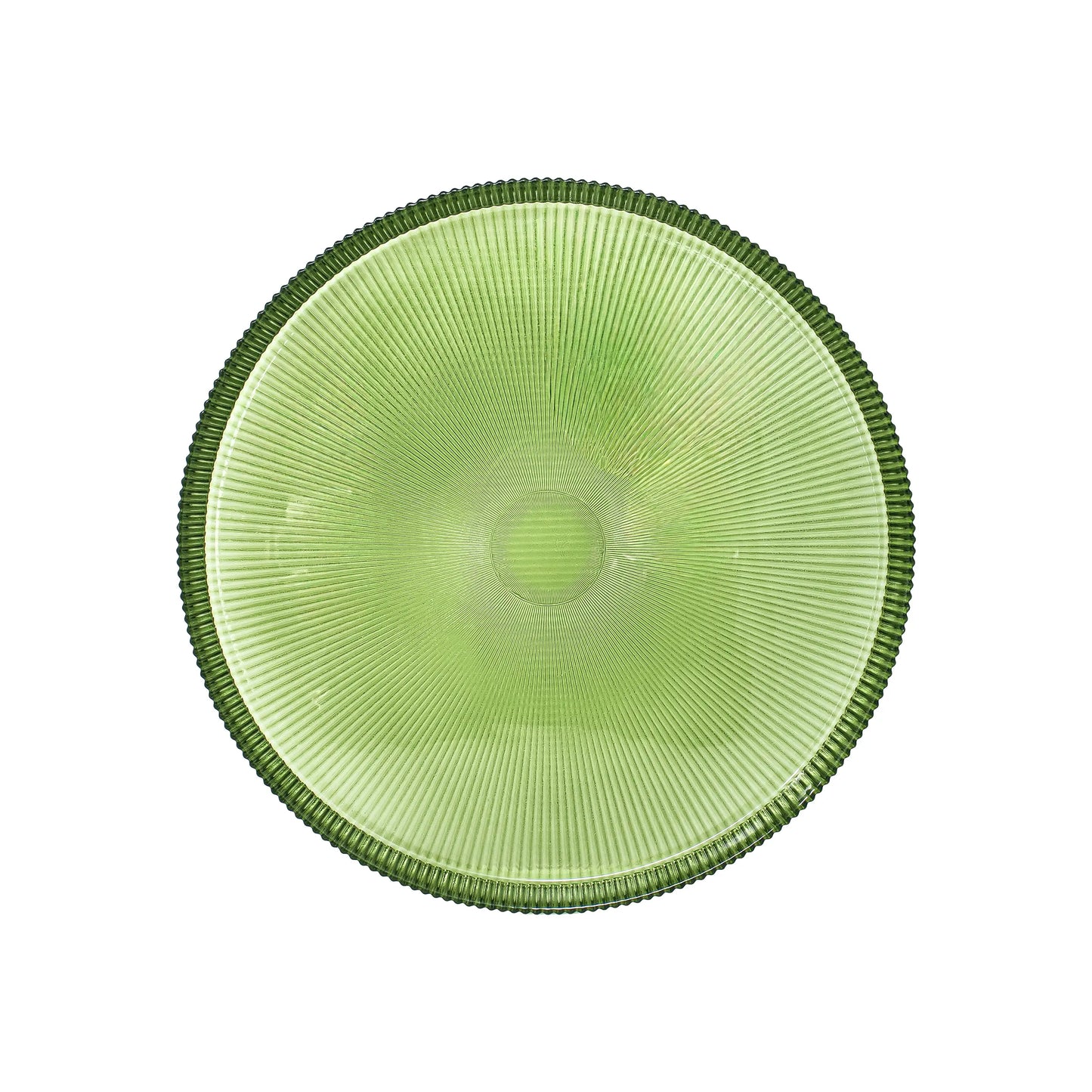 Plato Base de Cristal Texturizado 32 cm Colores